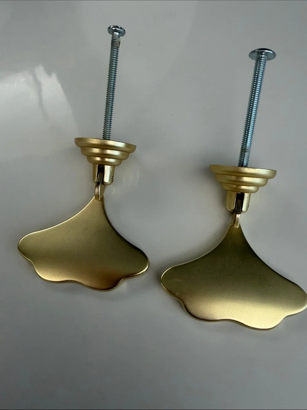 Amazon Gold Ginkgo Leaf Cabinet Pulls - Set of 2